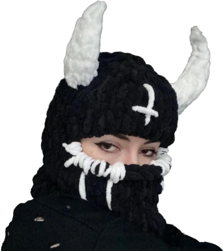 Avilego Y2K Knit Balaclava Face Mask for Winter