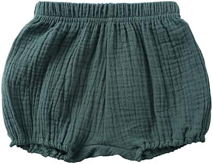Baby Girls Boys Cotton Linen Bloomer Shorts for Summer
