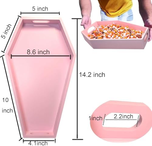 TOSOENPHY Pink Coffin Tray 142 Tall - Gothic Decor