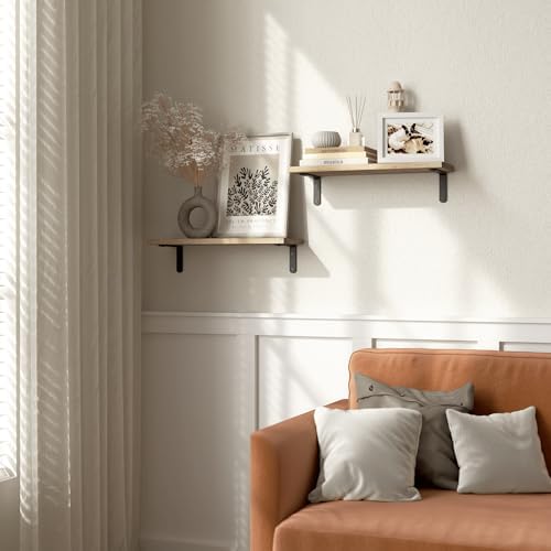 RICHER HOUSE Floating Shelves Set of 2 - Carbonized Black