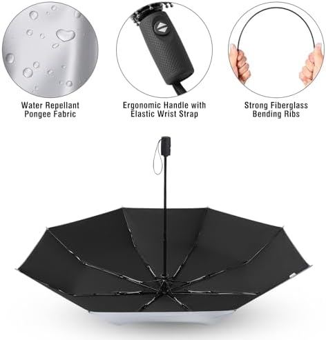 G4Free UPF 50 Travel Umbrella 42 Inch Windproof Auto Open Close