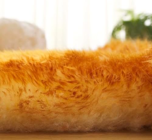 Safavieh Sheep Skin Runner Rug 2 x 6 Champagne
