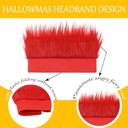 2pcs Halloween Red Headband for Costumes and Parties