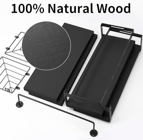 Fixwal 31 Tier Bathroom Floating Shelf with Towel Bar