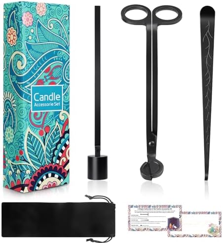 LILANGLI 4 in 1 Candle Accessories Kit - Black