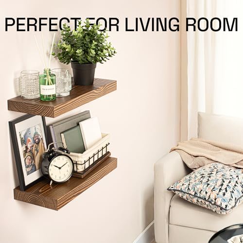 BAOBAB WORKSHOP Floating Shelves Set of 2 - 16D x 67W Walnut