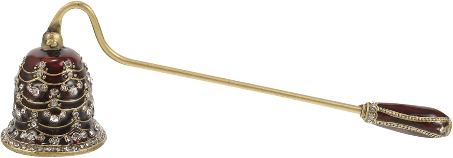 HOLIDYOYO Candle Snuffer with Rhinestone Long Handle