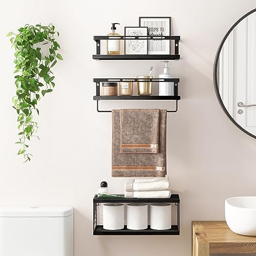 Fixwal 31 Tier Bathroom Floating Shelf with Towel Bar
