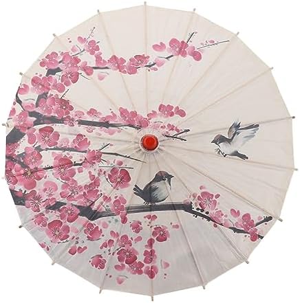 Sonew Chinese Oiled Paper Parasol with Wood Handle 1