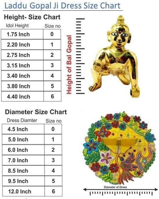 Fancy Laddu Gopal Dress Size No 2 Handmade Designer Poshak