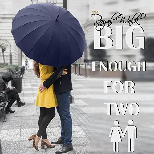 Royal Walk Windproof Large Umbrella 54 Inch Automatic Open for 2 Persons