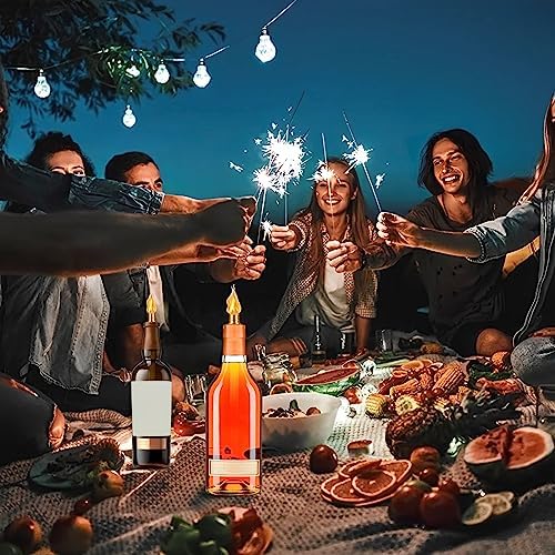 4Pack Wine Bottle Torch Kit with Brass Holders and Wicks