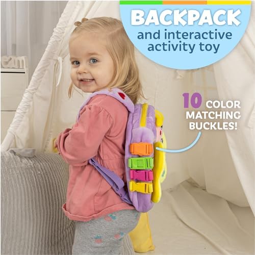 Buckle Toys Blossom Butterfly Toddler Backpack