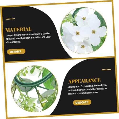 VINTORKY Artificial Eucalyptus Wreath Candle Decor