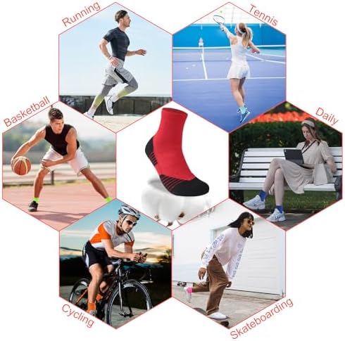 NIcool Cycling Socks for Men Women Bright Crew Socks