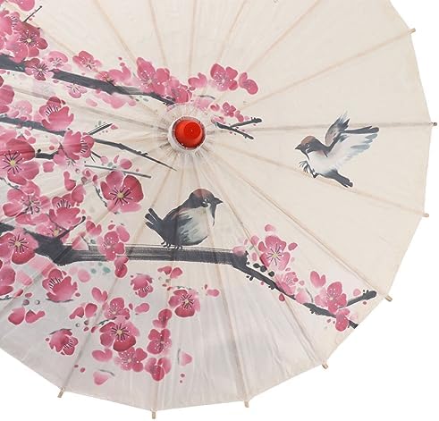 Sonew Chinese Oiled Paper Parasol with Wood Handle 1