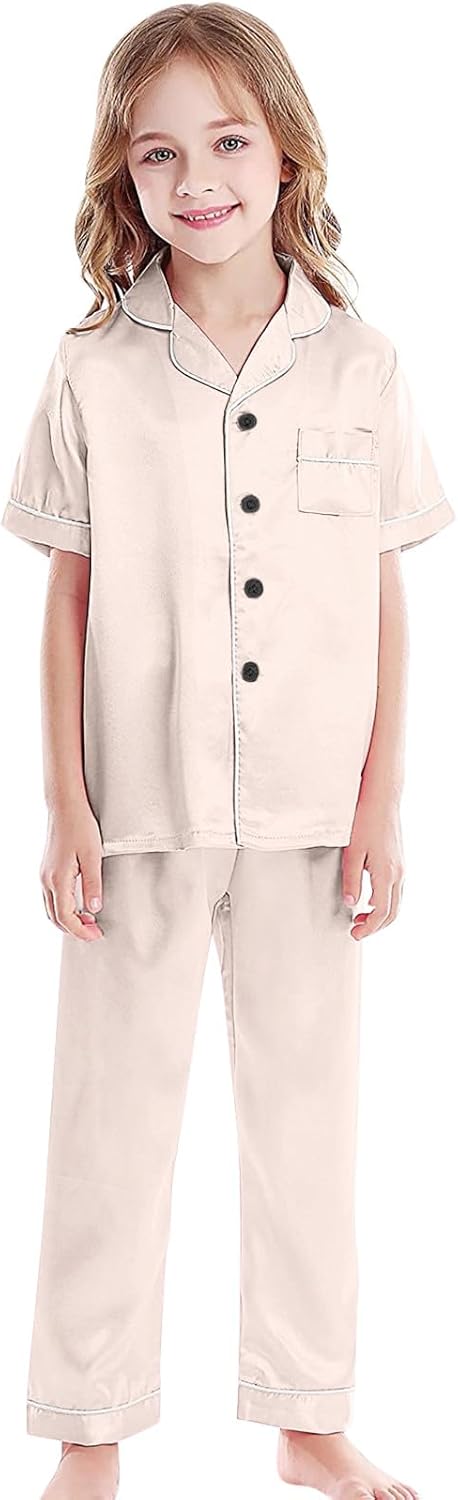 Unisex Satin Pajamas Set - Soft Stylish Sleepwear for Kids