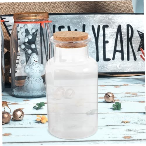 Cabilock 2pcs Wooden Letter Clear Glitter Shot Bottles