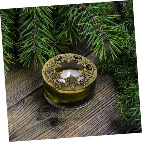 Healeved Chic Hollow Candle Cover Snowflake Design for Jar Candles
