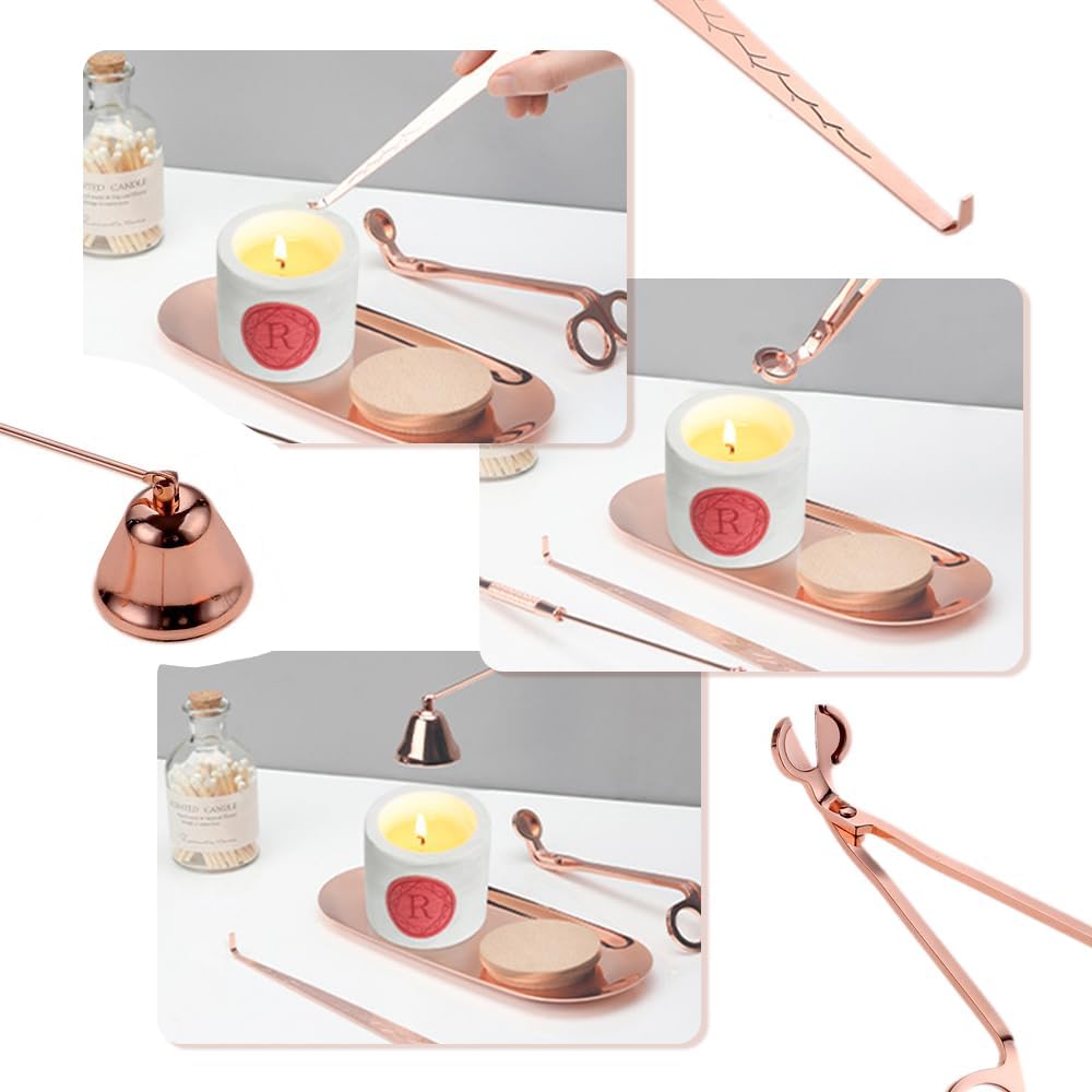 MUXSAM 4-in-1 Candle Care Tool Kit Silver