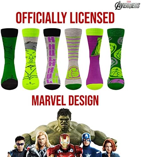 Marvel Legends Socks for Boys Men - 6 Pack