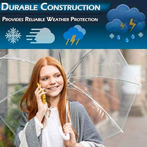 Home-X Clear Bubble Umbrella - Wind-Resistant Durable 1 Pack