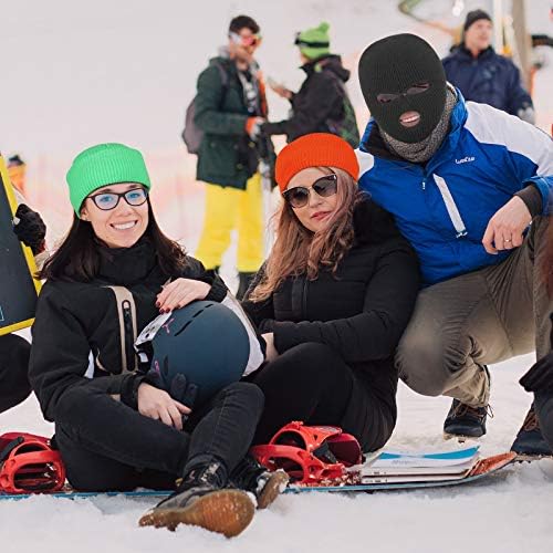 Tmflexe 2 Pieces 3-Hole Ski Mask Winter Balaclava Cap