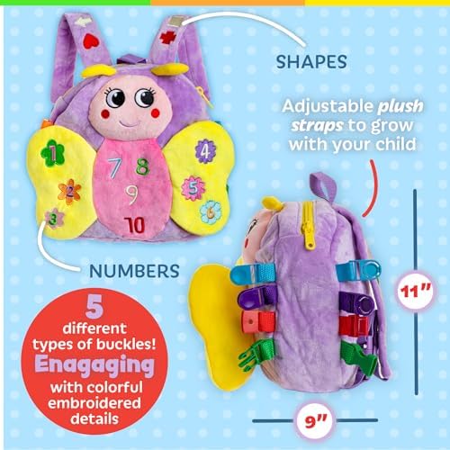 Buckle Toys Blossom Butterfly Toddler Backpack