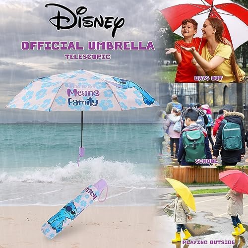 Disney Stitch Folding Umbrella - Lightweight Telescopic for Travel