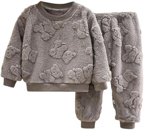 Kids 2-Piece Fleece Pajama Set for Winter