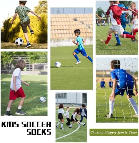 Zando Knee High Tube Socks for Kids Soccer Sports