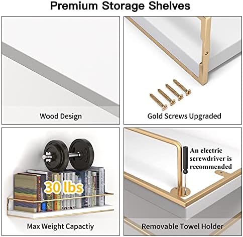Shario Floating Shelves Set of 2 - White
