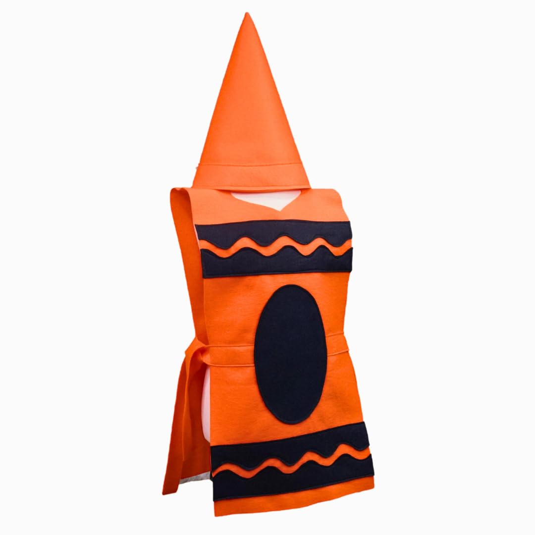 Crayon Costume Set for All Ages - Orange