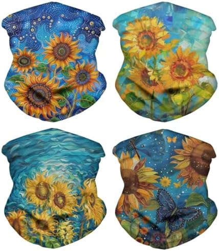 DUOLIFU 3D Print Face Mask Bandana for Men Women