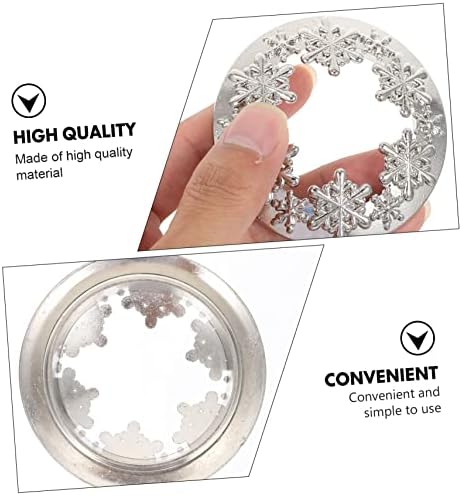 VILLCASE Vintage Snowflake Candle Jar Lid Cover