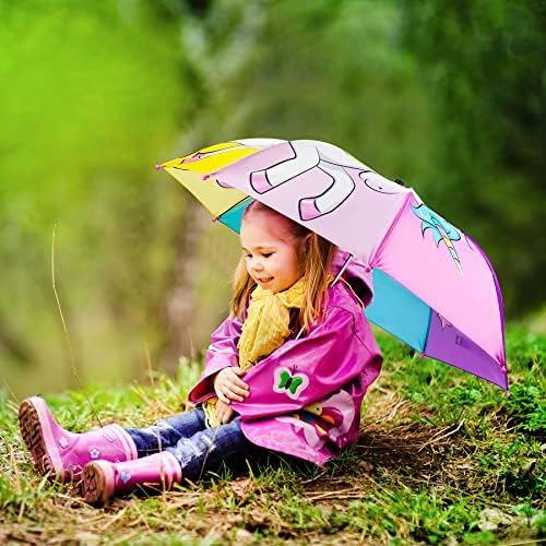 EAONE Kids Umbrella with J Handle and Whistle