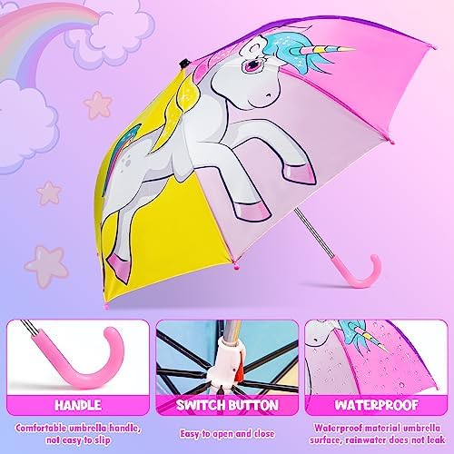 EAONE Kids Umbrella with J Handle and Whistle
