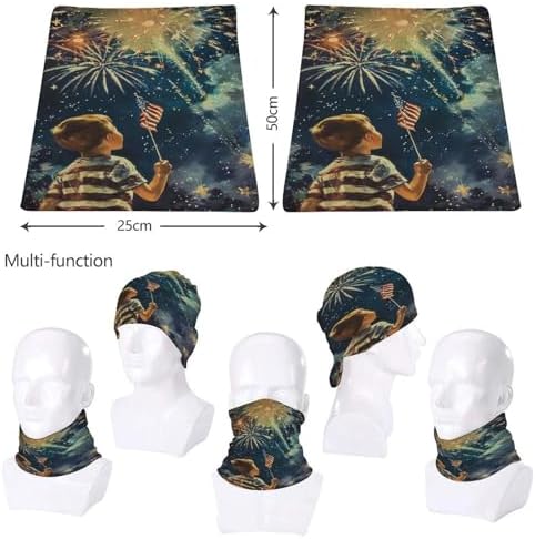 DuduYH Cooling Neck Gaiter with American Flag Pattern for Men Women