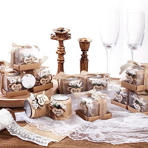 Retisee Wood Candle Holders 24 Sets Wedding Favors 1