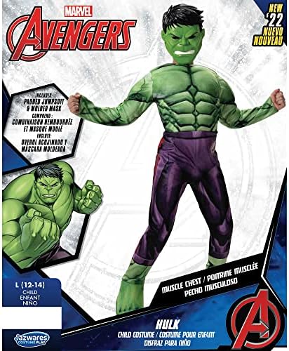 Marvel Hulk Youth Halloween Costume - Padded Jumpsuit with Mask