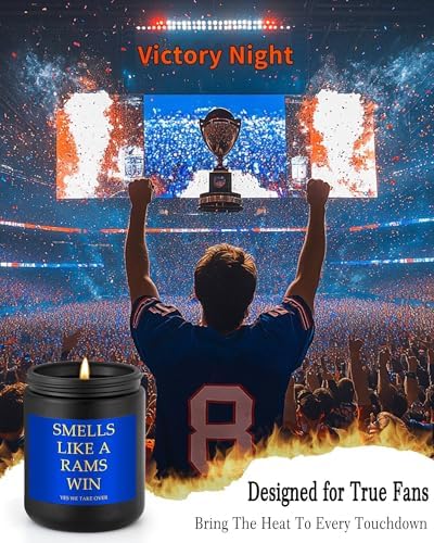OICEME Football Themed Scented Candle Jar Decor