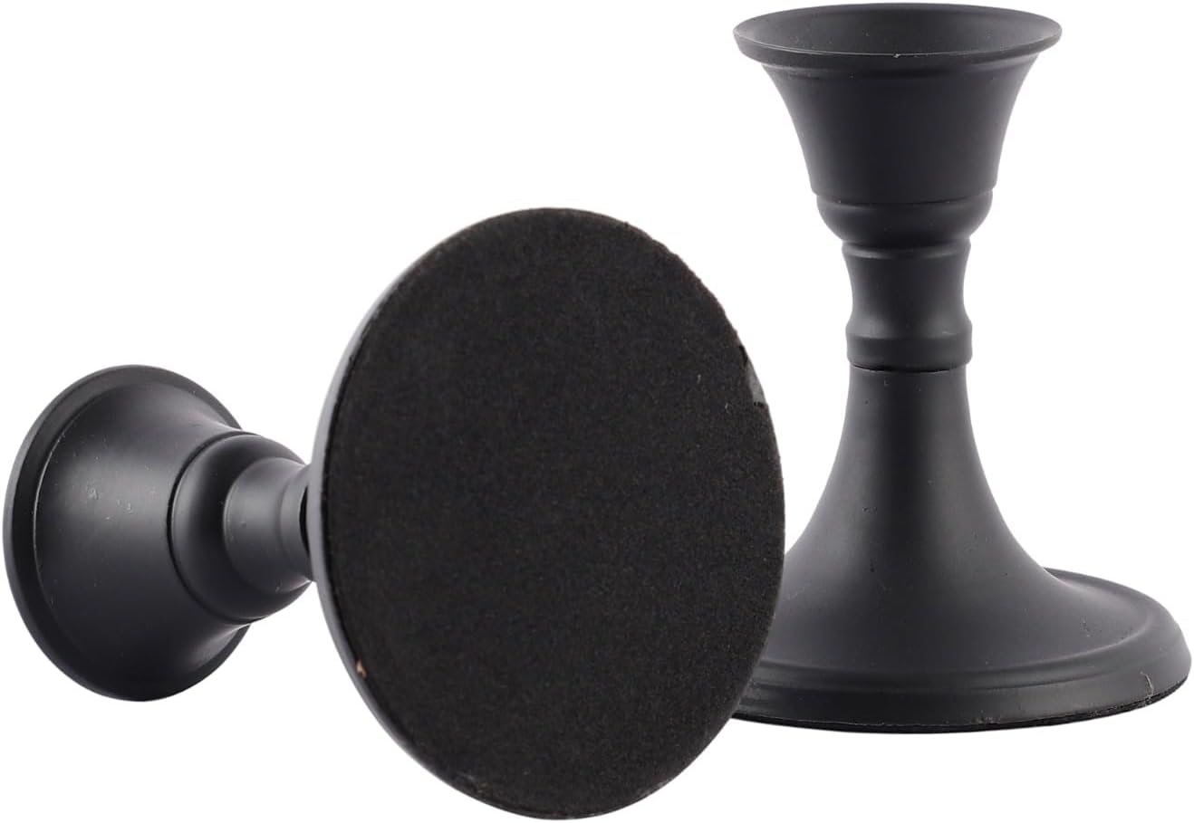 Relly Black Taper Candlestick Holders Set of 2
