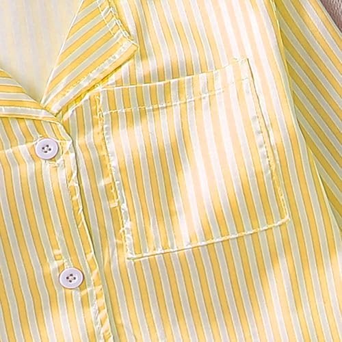 Little Boy Girl Satin Pajamas Set for 9-Year-Olds