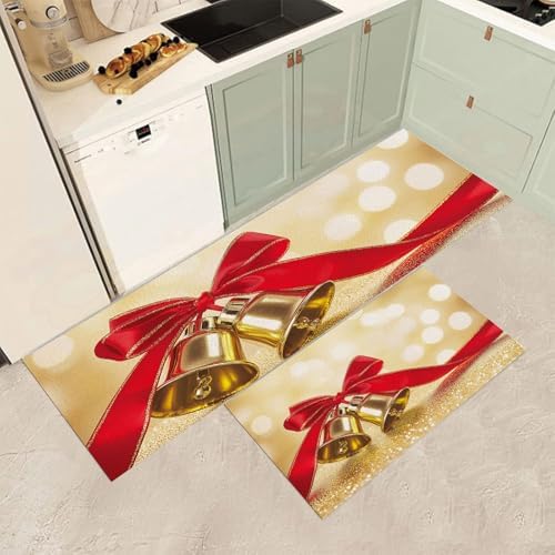 JRZEOCI Kitchen Mat Set 2PCS Waterproof Non-Slip 1