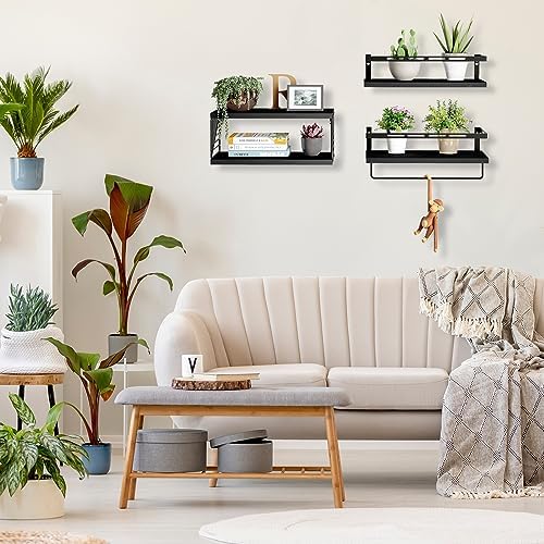 Fixwal 31 Tier Bathroom Floating Shelf with Towel Bar
