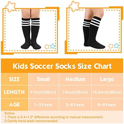 American Trends Kids Soccer Socks Knee High 3 Stripes