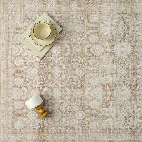 WondRg Distressed Floral Hallway Runner Rug