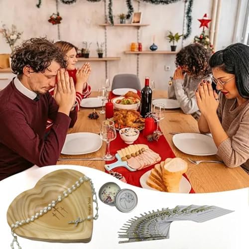 NULAOBA Heart-Shaped Prayer Bowl with Card and Candle