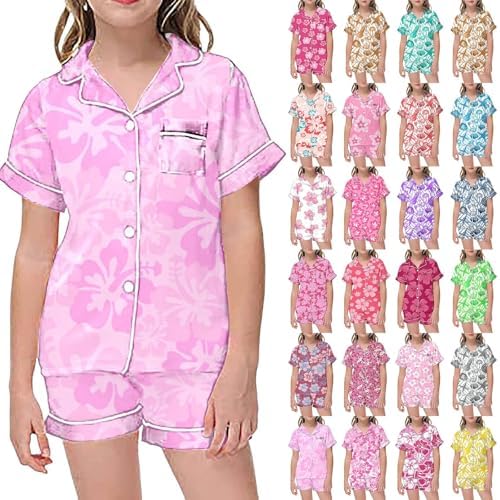 Kids Girls Flower Print Pajamas Set 3-6 Months