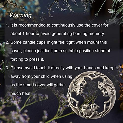 UCINNOVATE Jar Candle Topper with Silver Owl Design